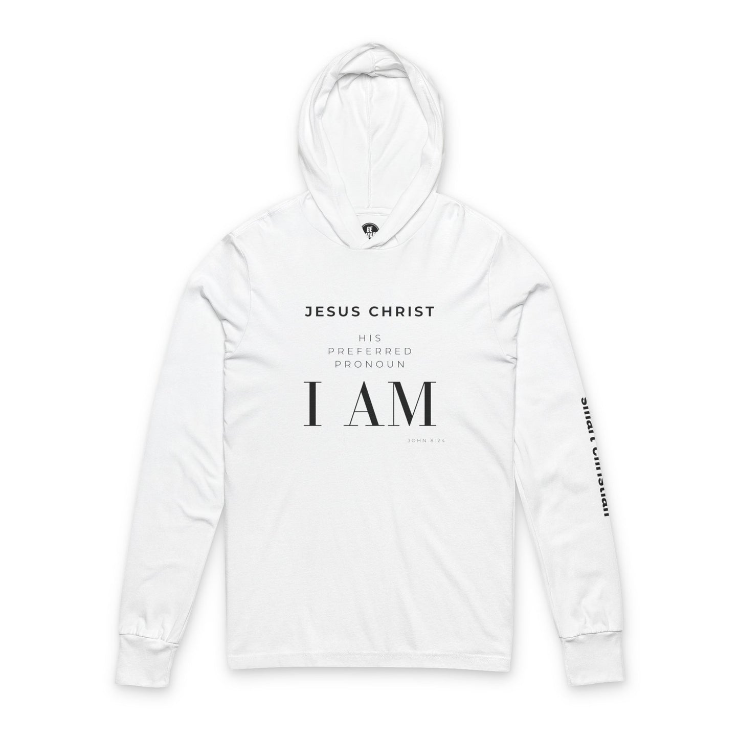 Jesus I AM Hooded Long Sleeve Tee