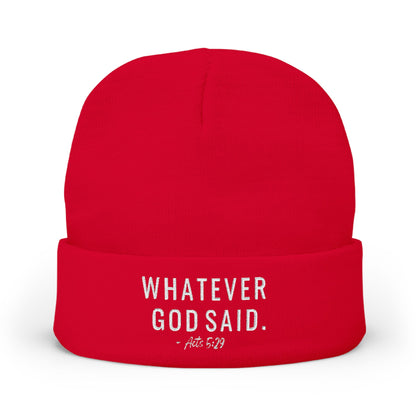 Whatever God Said Beanie