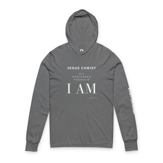 Jesus I AM Hooded Long Sleeve Tee